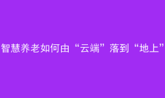 智慧養(yǎng)老如何由“云端”落到“地上”？